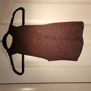 Sleeveless Brown Turtle Neck Size Small